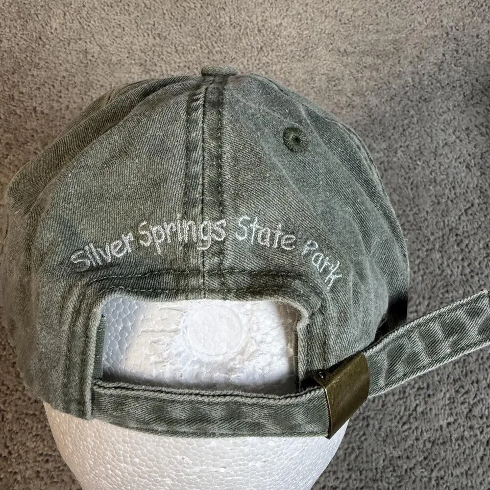 Eco Universe Hat Cap Strap Back Mens One Size Green Gator Silver Springs
